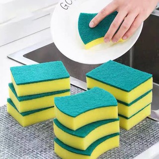 EasonShop COD 1PCS High-density dipped double-sided dishwashing sponge kitchen cleaning sponge