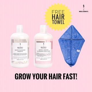MISS ERINN'S Biotin Shampoo and Biotin Keratin Conditioner Vegan Hair Grower Anti Hair Loss (500 ml) (1)