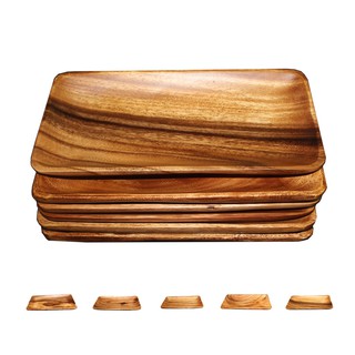 4 PCS Rectangular Wooden Plate 1x5x10 inches