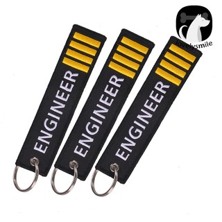 L~✦ Creative Engineer Four Bars Keychain Embroidery Ring Car Key Decor Gift