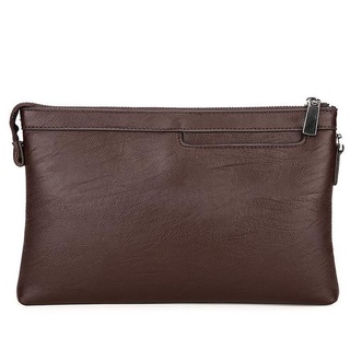 【Local Stock】Men Clutch Wallet Men s Leather Handbags - Brown - Brown