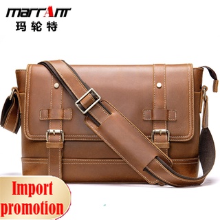 ◆Retro cowhide men s bag new business briefcase simple crazy horse leather handbag travel messenger