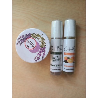 CHS Essential Oil roller blends and balm bundle of 3