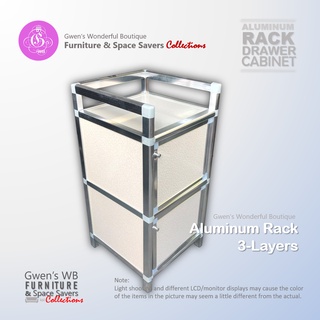 Gwen's Furniture Space Saver Aluminum Rack Organizer Drawer Cabinet Shelves (33x37x76)2021