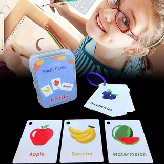 Kids Early Education Flash Cards Kids enlightenment Baby English learning #COD (1)