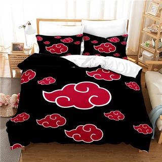 ✱◙Japanese Anime Bedding Set 3D Cartoon Kids Duvet Cover Sets Comforter Bed Linen Twin Queen King Si