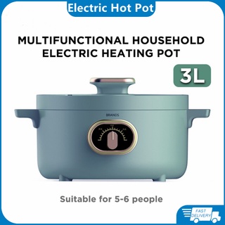 Multi-function Electric Cooker 3L Fried Steak Hot Pot Seafood Household Electric Smart Hot Pot Home (1)