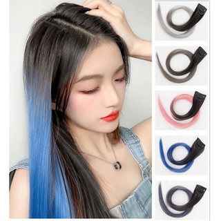 60cm Toupee Women Multicolor Hair Gradient Seamless Extension Wigs Piece (1)