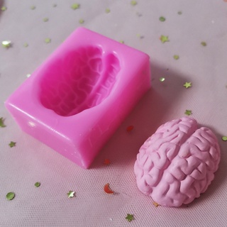 Xixi Handmade Creative Head Brains Silicone Resin Mold Cerebrum Epoxy Resin DIY Art Craft Fondant Mold Brains Art Craft Tools