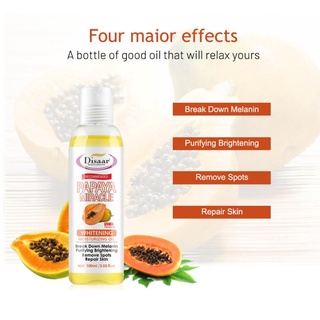 100ml Papaya Emollient Oil Deep Moisturizing Hydrating Body Face Care Skin Lifting Relaxation