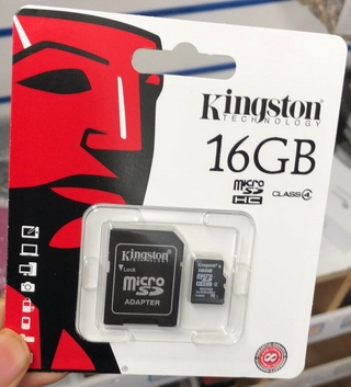 Kingston Micro SD 16GB SDHC Memory Card SD TF Mobile Phone Class 4 with Adapter