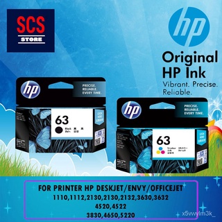 HP 63 Black / Colour Ink Cartridge Original pixma ink 790 WryS