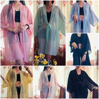 【Ready Stock】✶Summer Attire Plain Kimono Cover Up (S to XXL )for Women | Cardigan | Nightwear, Beach
