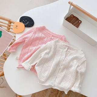 Baby Newborn Girls Knitted Cardigan Coat Long Sleeve Tops Clothes
