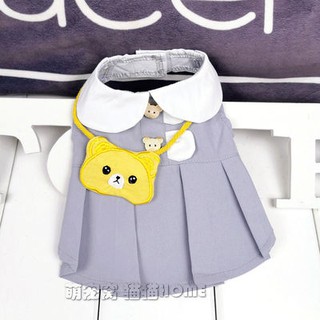 Moe backpack cat clothes dog thin pet clothing Teddy skirt spring autumn small dog summer dress than