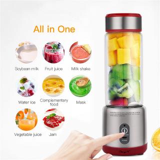 Ckeyin 450ML Portable Blender 6 Blades Fruit Juicer Mixing Machine USB Rechargeable (3)