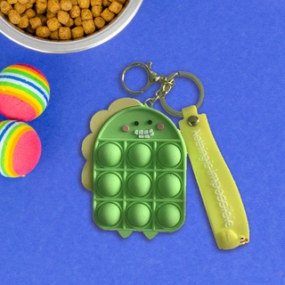 Little Dinosaur Pop It Fidget Toy Mini Size Portable Decompression Children'S Educational Toy Colorful Coin Purse (9)