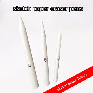 Sketch Paper Eraser Pens Blending Stump Sketch Paper Brush 3 Sets of Art Sketches with Eraser Pens for Painting and Smearing Pen Professional Scholars (1)