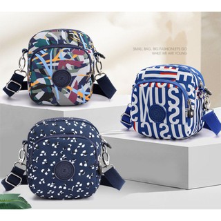 YQY #1155 korean new fashion waterproof nylon floral printed sling bag belt bag