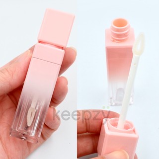 8ml Gradient Pink Square Lipgloss Tube Empty container Liptint Wand Applicator