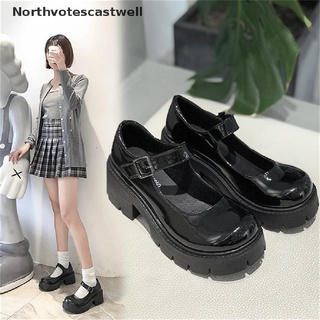 Northvotescastwell shoes lolita Japanese Style Mary Jane Shoes Women Vintage Girls High Heel Platform shoes College Student NVCW