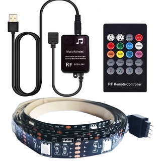 5V USB LED Strip RGB 5050Fairy Light Audio Remote Controller