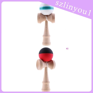New Arrival Double Colors PU Skill Ball Traditional Japanese Kendama Ball Kids Gift (2)