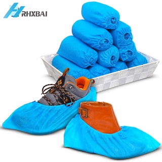 Non-Woven Shoe Covers Reusable Boots Covers Disposable Thick Overshoe Dust-Proof Non-Slip for Indoor