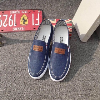 ▧✗✳JEIKY Men's Denim Loafers Casual Rubber Shoes #M200(Standard Size)