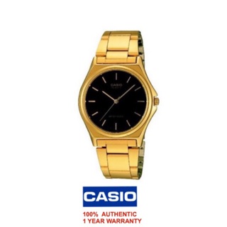 Casio Mens MTP-1130N-1 Gold Black Face