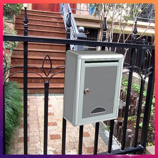 Letter Mailbox Post Box Waterproof Outdoor Security Locking Aluminium Alloy Suggestion Box
