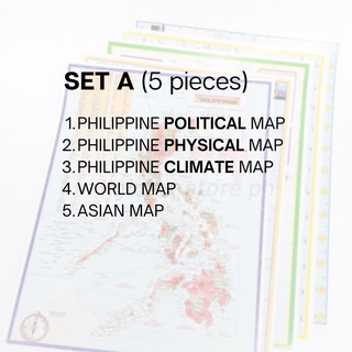 Political /Climate /Physical/Blank Maps Set (NO PLASTIC) - World Map, Asian, Philippine Map (2)