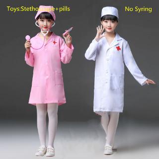 Toddler Baby Boys Girls Halloween Pretend Play Doctor Nurse Cosplay Costume Work Uniform for Kids School Birthday Gift