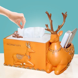 ❅ΒLight luxury tissue box Nordic living room remote control storage box creative multifunctional dra