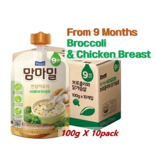[Maeil]#4 Organic Baby Food from 9months (100g X10pack) / Broccoli and chicken breasts