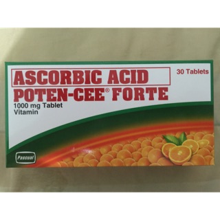 Ascorbic Acid / Vitamin C (Poten-Cee Forte) 1,000mg tab, 30pcs (1)