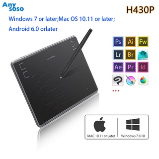 【Ready Stock】keyboard case ❁HUION HST640 Digital Graphics Drawing Tablets with Battery-Free Stylus