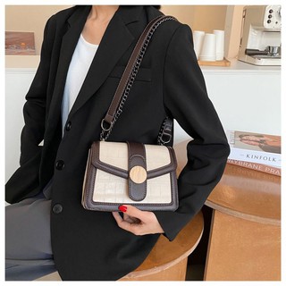 Urban Fashion Hub Korean Style Vintage Croc Bag With 2 Compartments Elegant Sling Bag (1)