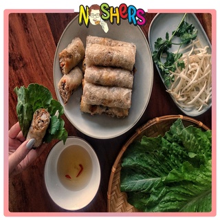 Noshers Bich-Chi Vietnam Organic Brown Rice Paper Bich Chi Rice Paper Fresh &Fried Spring Rolls 22cm (4)