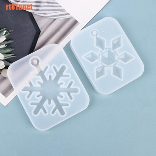 【COD▪RT】Snowflake With Hole Silicone Molds Pendant Epoxy Resin Mold DIY Jewelr (6)