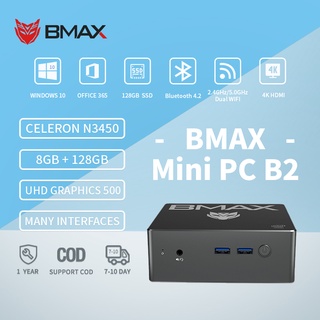 BMAX B2 Intel Celeron E3950 Mini PC 8GB LPDDR4 128GB SSD Intel HD Graphics 500 BT4.2 M.2 SATA 2280 Windows 10(64bit)