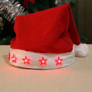 Christmas Santa Hat with blinking star light /christmas santa hat free size (3)