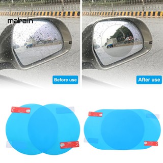 Mal 2Pcs Clear Waterproof Anti Fog Car Rearview Mirror Protective Film Rain Shield