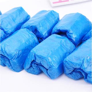 Blue Plastic Disposable Slip Anti Shoe Covers (7)
