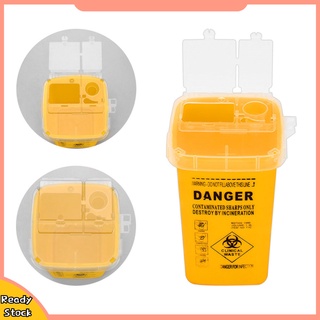 HUA Tattoo Needle Sharps Danger Biohazard Collection Box Garbage Bucket Container