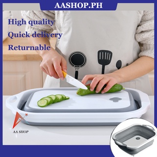 AASHOP.PH 3 in 1 Folding chopping Cutting Board Drain Basket vegetable drain Foldable chopper