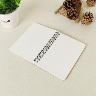 Khaki Sketchbook Spiral notebook Light beige inner blank 100pages 75 GSM Kraft Paper Cover A5 14.0x21.0cm School supplies (2)