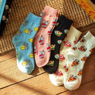 🇰🇷 Original Korean Iconic Socks - Foodie Animals
