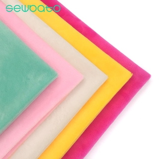 SEWBATO 5pcs/set 1.5mm Pile Length Woven Dyed Cheap Fabrics Eco-Friendly 100% Polyester Plush Fabric For TecidosToys Home Pillow Sofa Cloth Material