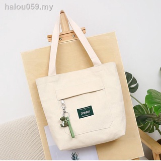 ready stock✼┋Cloth Known Canvas Bag Women s Shoulder Messenger Bag Korean Simple and Wild Student Sc